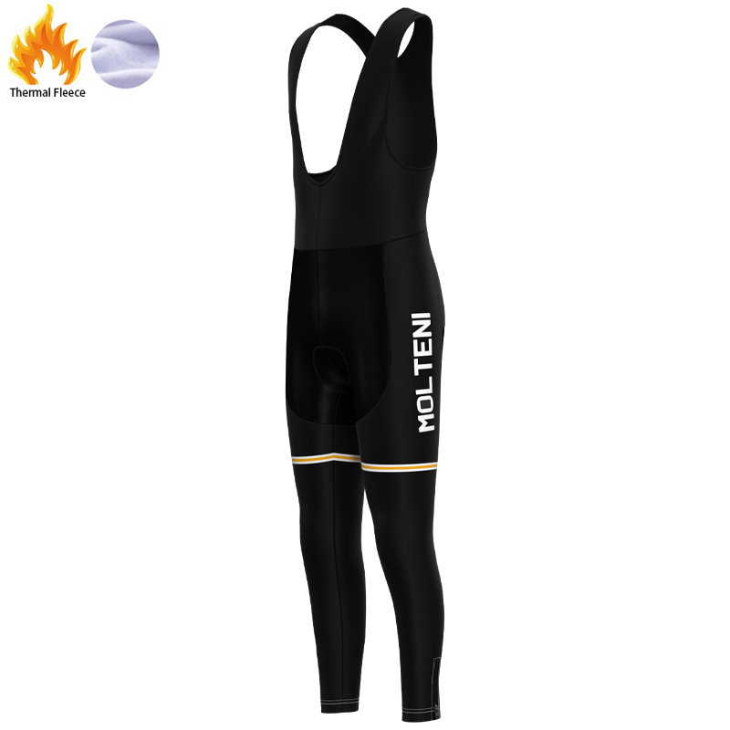 Molteni Black Retro Cycling Jersey Long sleeved suit