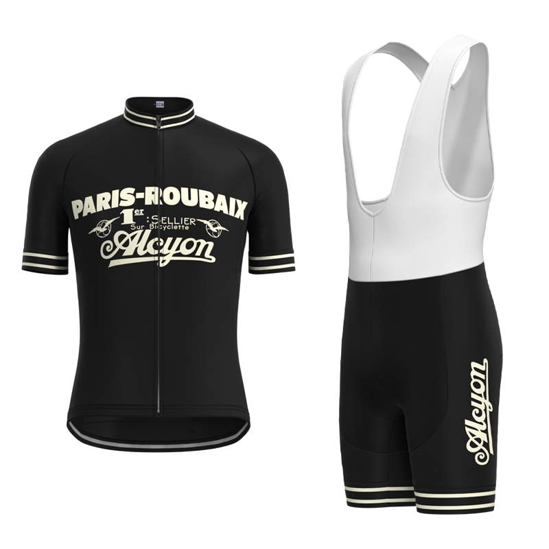 Paris-Roubaix Retro Cycling Jersey Short sleeve suit