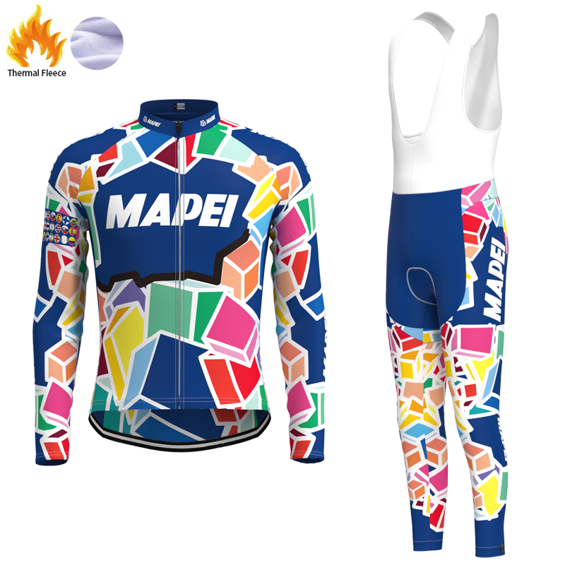 MAPEI Retro Cycling Jersey Long sleeved suit