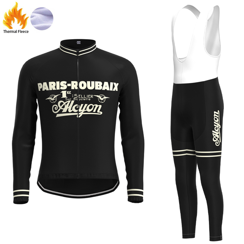 Paris-Roubaix Retro Retro Cycling Jersey Long sleeved suit