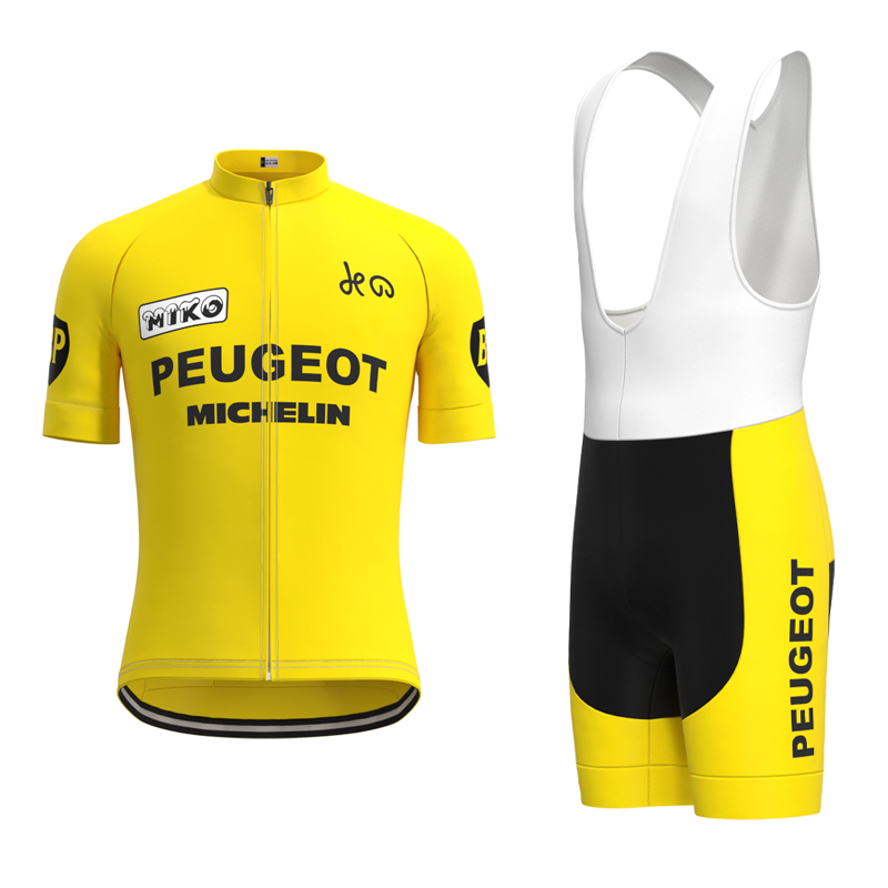 Miko Peugeot BP Retro Cycling Jersey Short sleeve suit