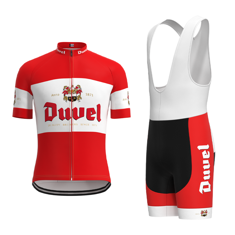 Duvel Beer Retro Cycling Jersey Short sleeve suit