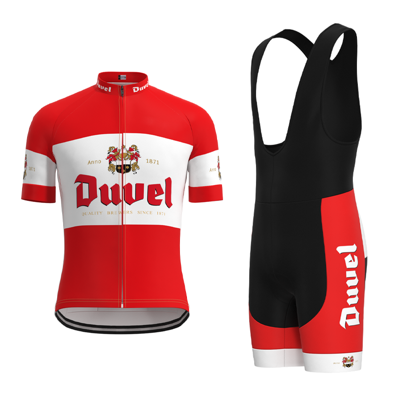 Duvel Beer Retro Cycling Jersey Short sleeve suit