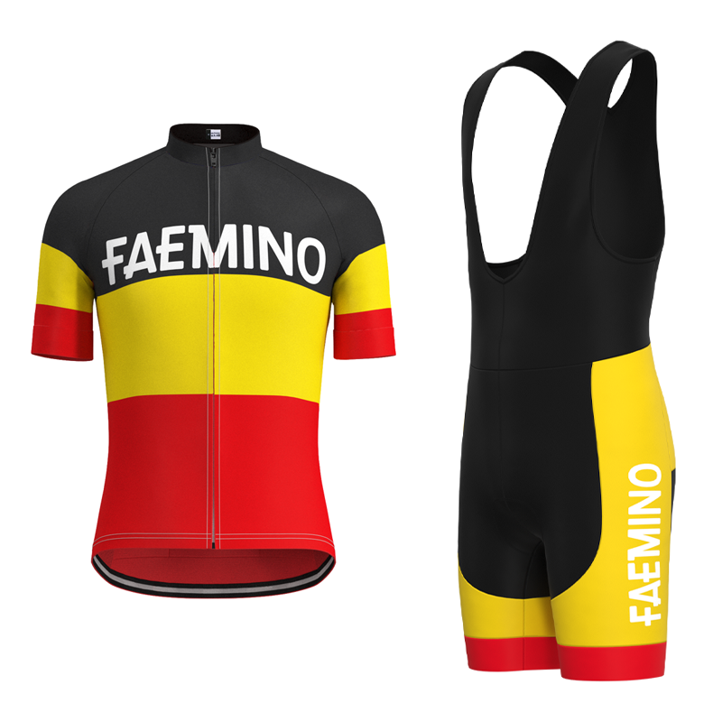 Faemino-Faema Retro Cycling Jersey Short sleeve suit
