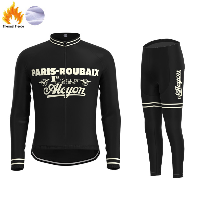 Paris-Roubaix Retro Retro Cycling Jersey Long sleeved suit