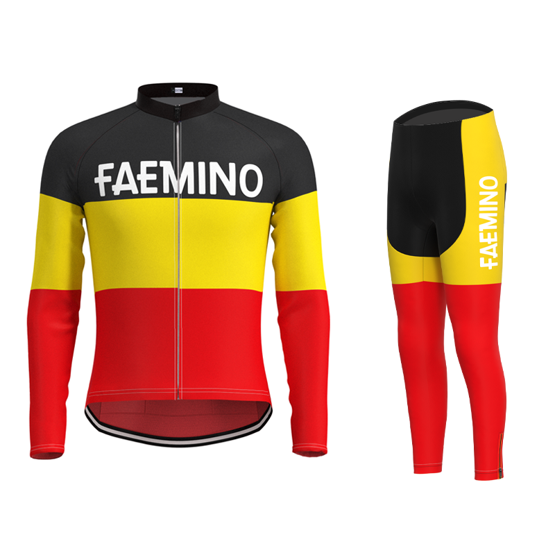 Faemino Retro Cycling Jersey Long sleeved suit