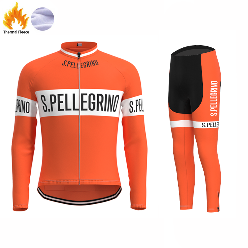 San Pellegrino Retro Cycling Jersey Long sleeved suit
