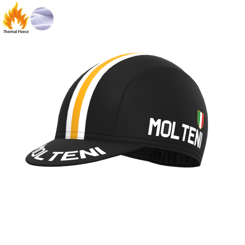 Molteni Black Retro Cycling Cap