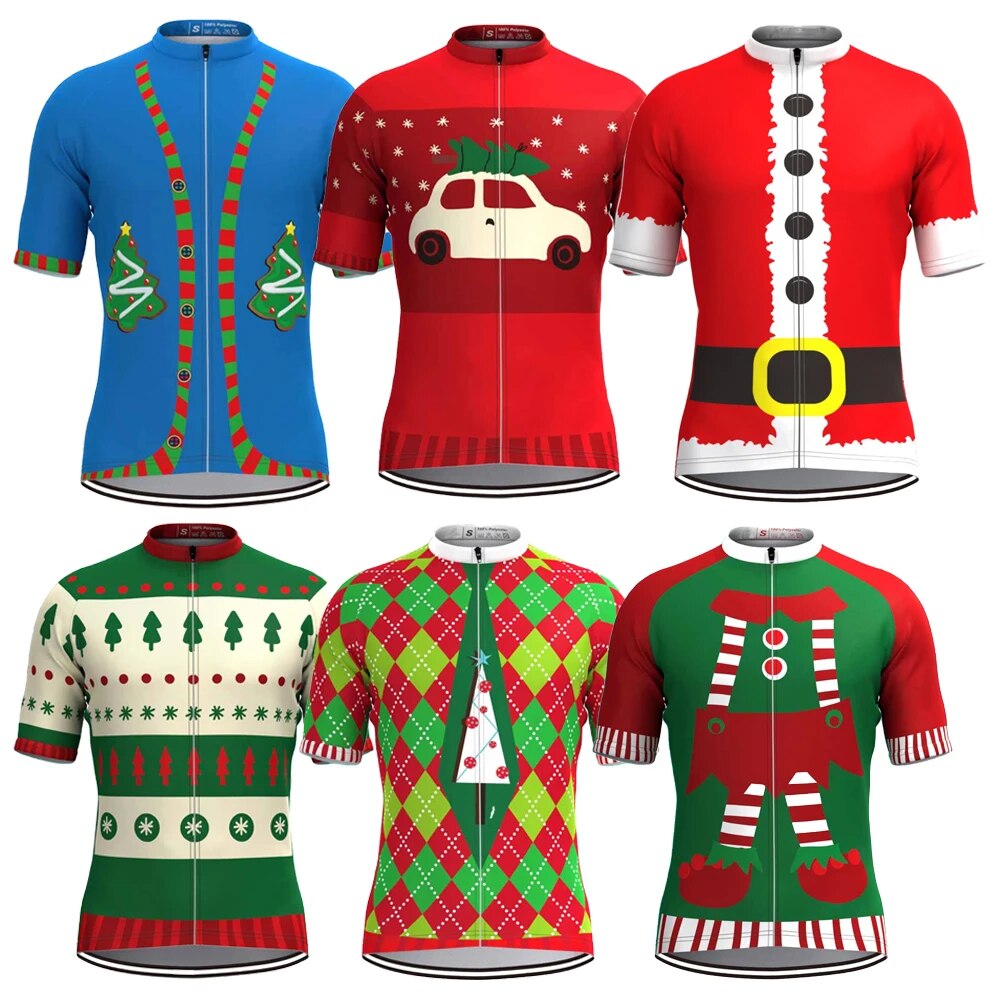 Christmas Cycling Jersey Short Sleeve