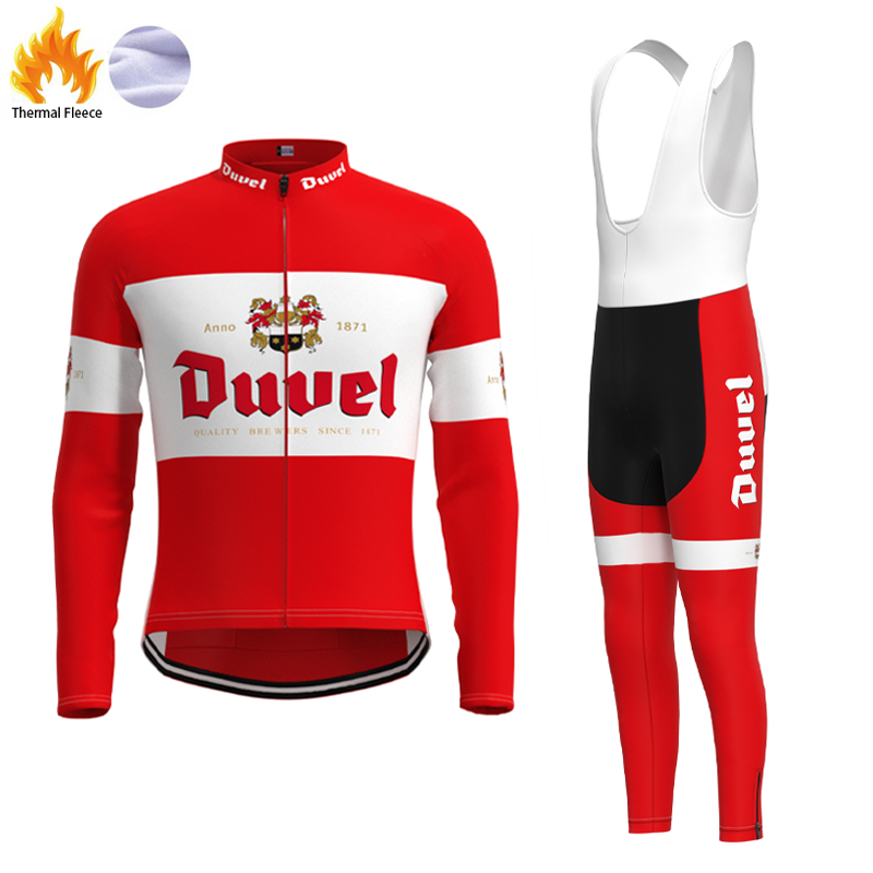 Duvel Beer Retro Retro Cycling Jersey Long sleeved suit
