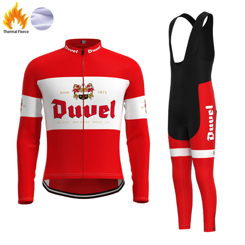 Duvel Beer Retro Retro Cycling Jersey Long sleeved suit