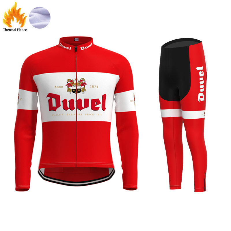 Duvel Beer Retro Retro Cycling Jersey Long sleeved suit