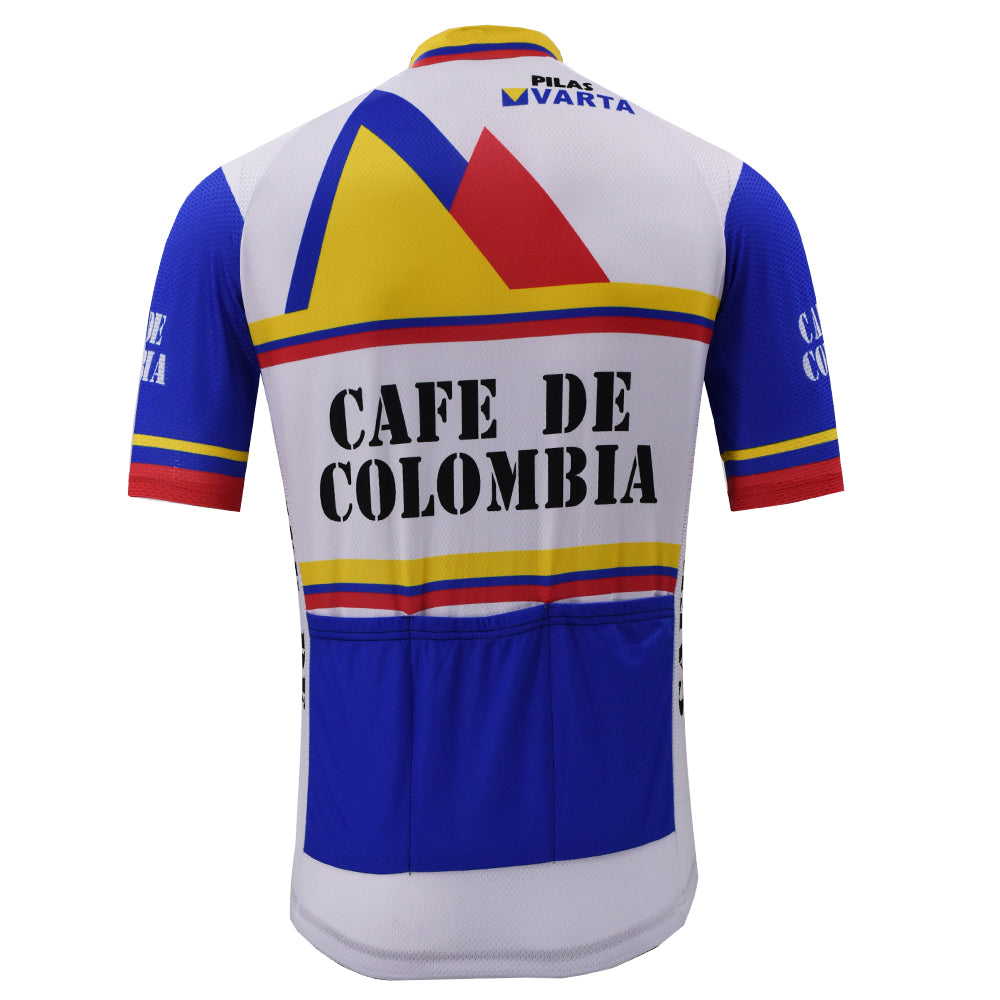 Cafe de Colombia Retro Cycling Jersey Short sleeve