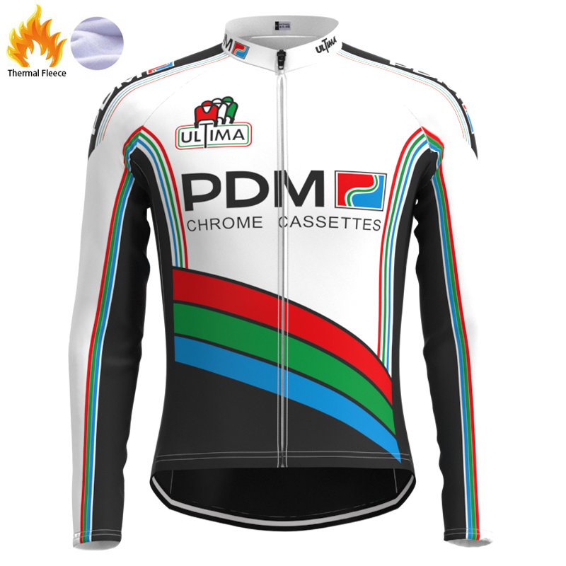 Équipe Cycliste PDM (Chrome Cassettes) Retro Cycling Jersey Long sleeved suit