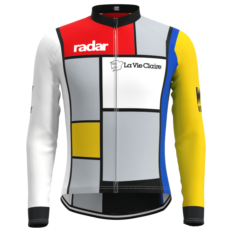 La Vie Claire Retro Cycling Jersey Long sleeved suit