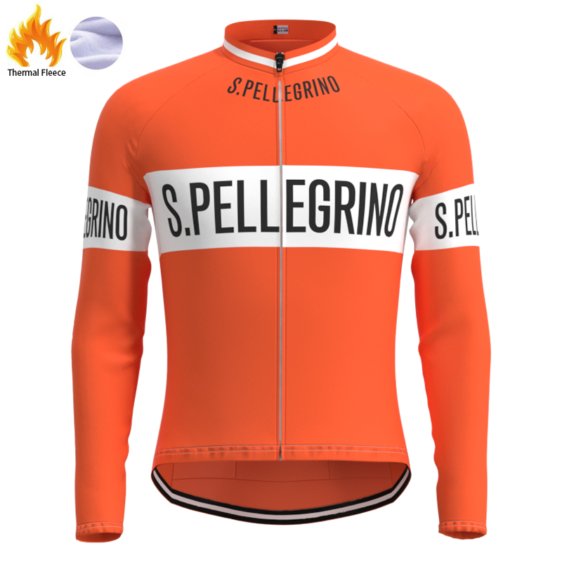 San Pellegrino Retro Cycling Jersey Long sleeved suit