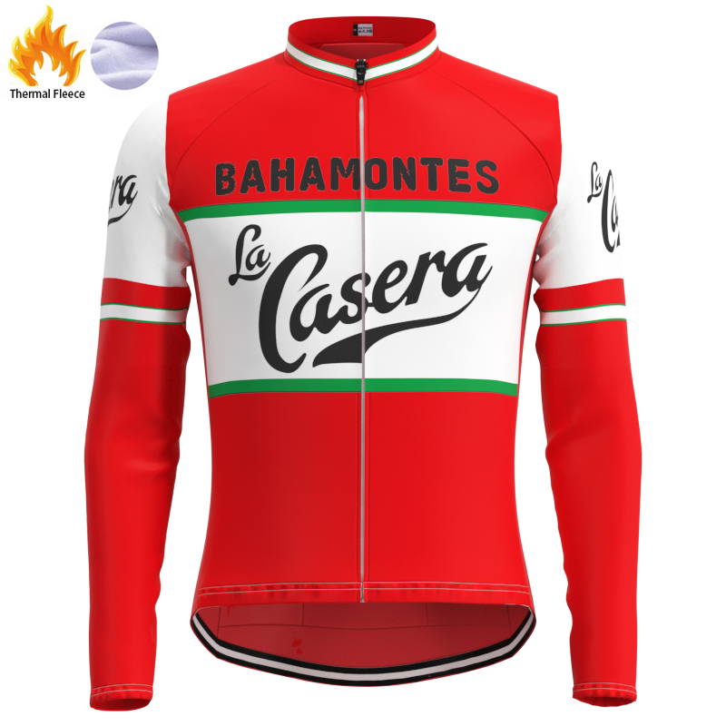 La Casera-Bahamontes Retro Cycling Jersey Long sleeved suit