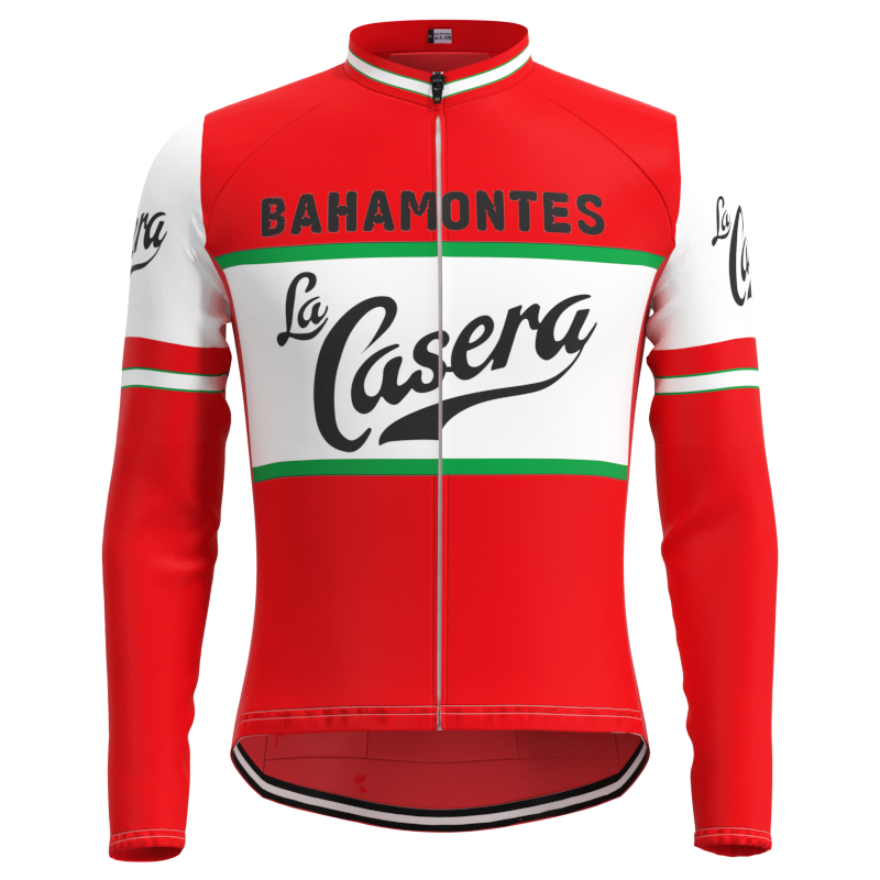 La Casera-Bahamontes Retro Cycling Jersey Long sleeved suit