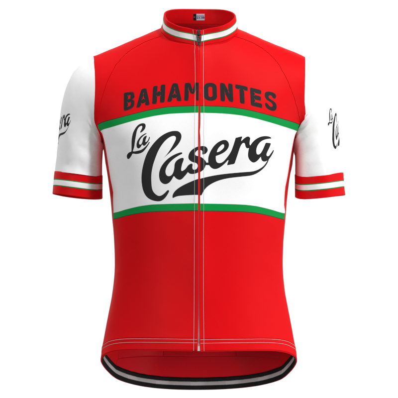 La Casera-Bahamontes Retro Cycling Jersey Short sleeve suit