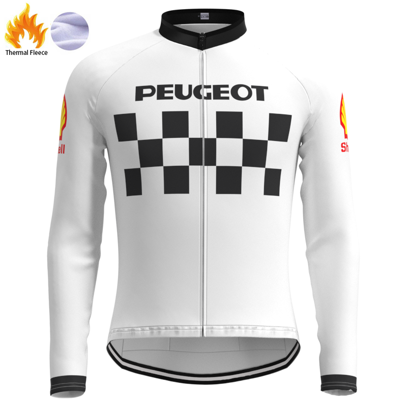 Classic 1960s Peugeot Retro Cycling Jersey Long sleeved suit