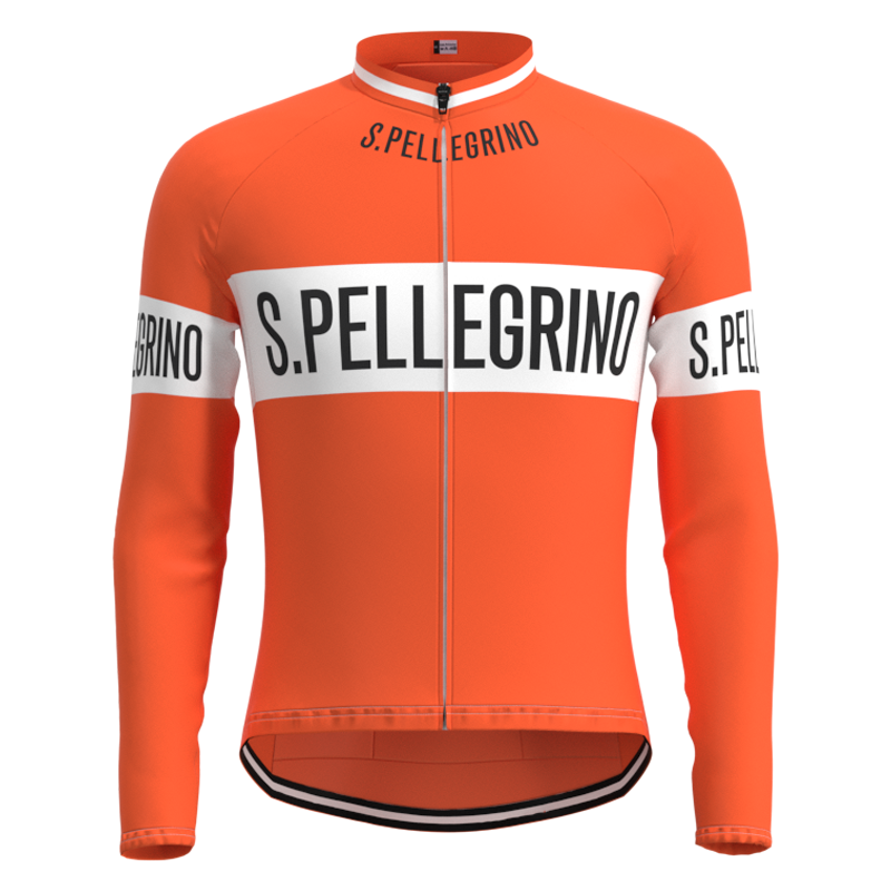 San Pellegrino Retro Cycling Jersey Long sleeved suit