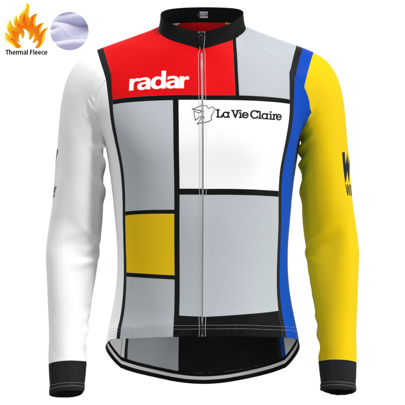 La Vie Claire Retro Cycling Jersey Long sleeved suit