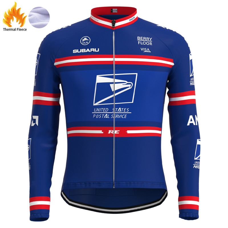 US Postal Service Pro Team Retro Cycling Jersey Long sleeved suit