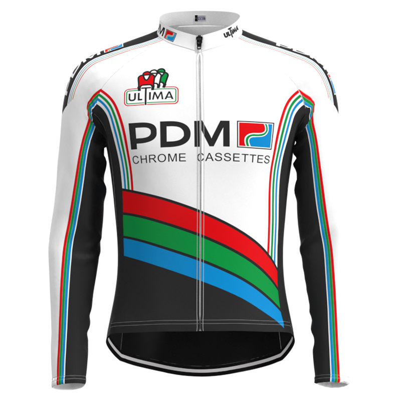 Équipe Cycliste PDM (Chrome Cassettes) Retro Cycling Jersey Long sleeved suit