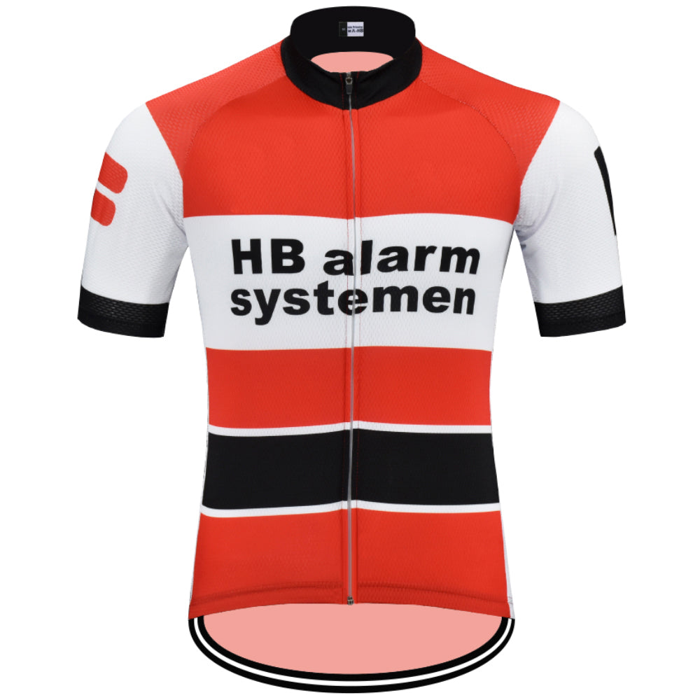 HB alarmsystemer Retro cykeltrøje Kortærmet