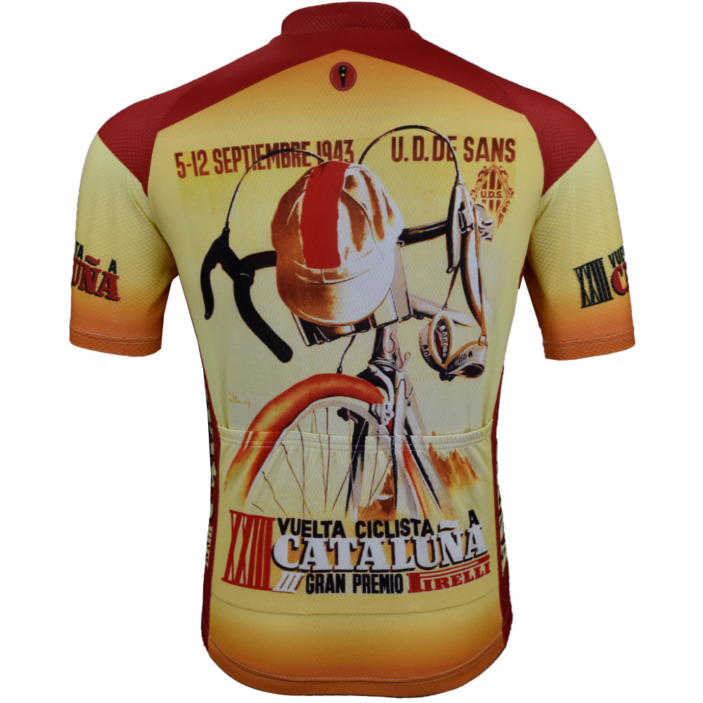 CATALUNA Retro cykeltrøje Kortærmet