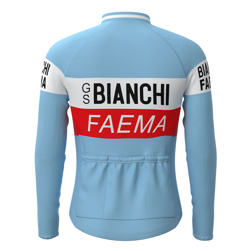 BIANCHI FAEMA Retro Cycling Jersey Long sleeved suit