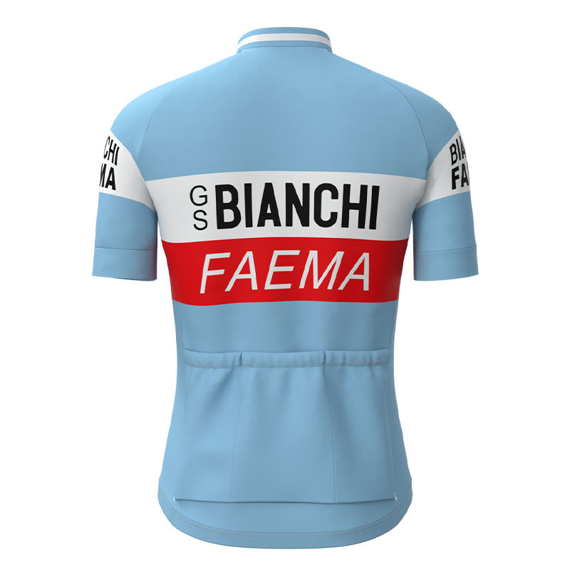 BIANCHI FAEMA Retro cykeltrøje Kortærmet jakkesæt