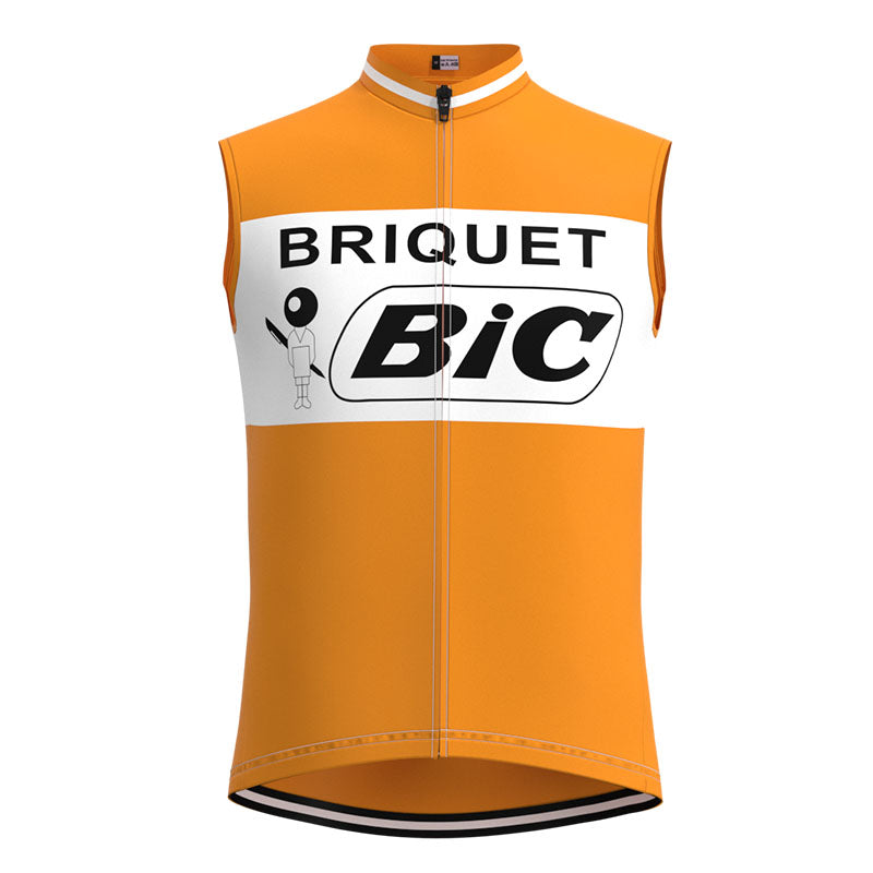 BIC Orange Retro Cycling Jersey Long Set (With Fleece Option)