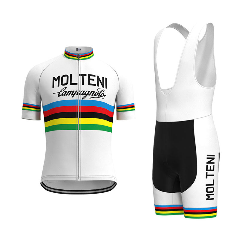 Molteni White Retro Cycling Jersey Set