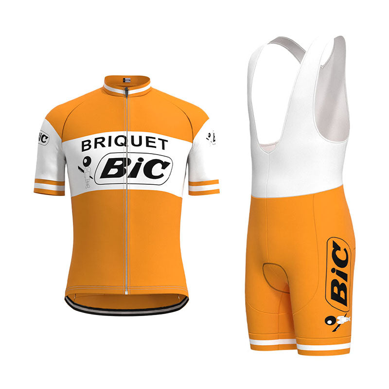 BIC Orange Retro Cycling Jersey Set