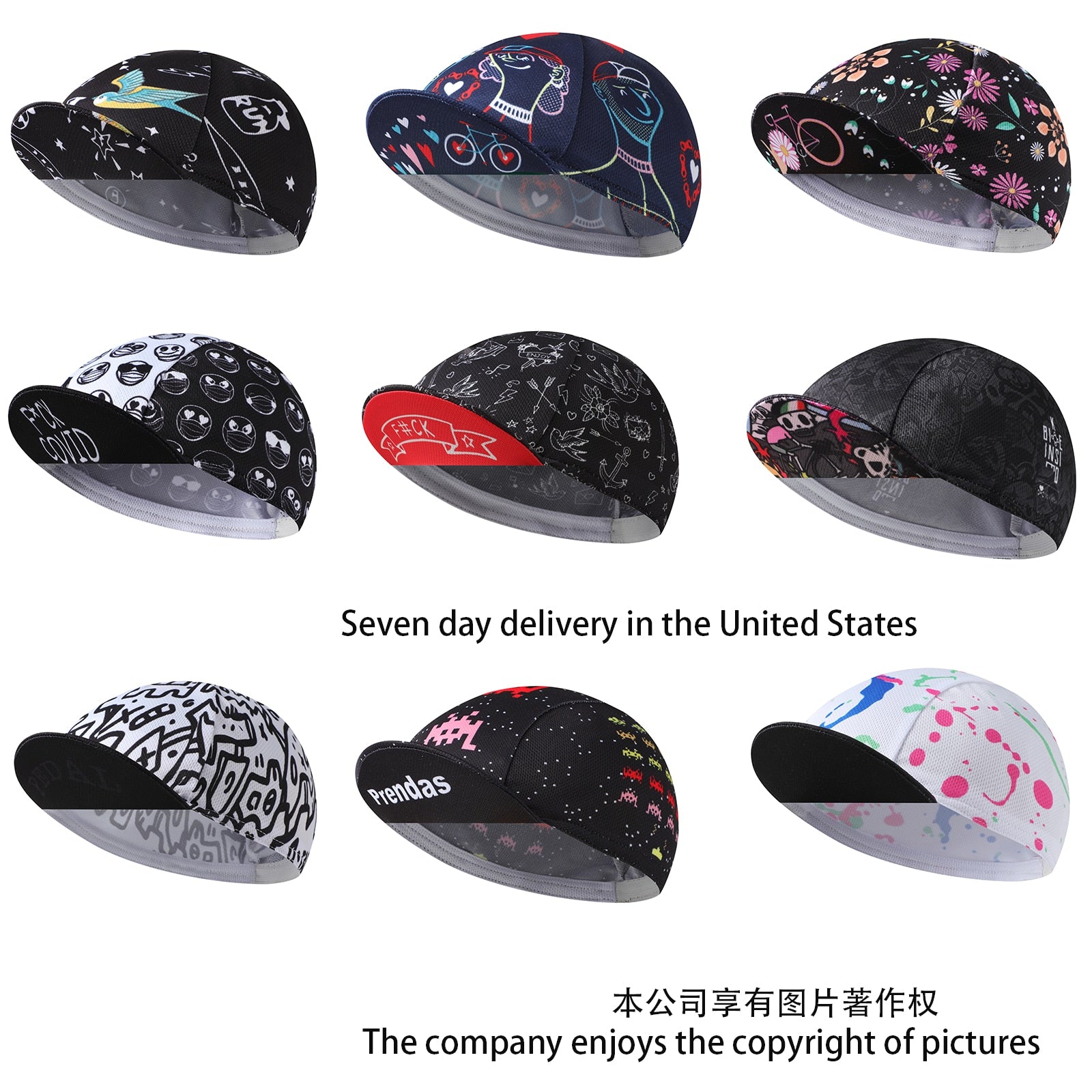 Sort cykelkasket - Polyester Sjov cykelhat-underhjelm - Cykelhjelmforing Åndbar og svedoptagelse