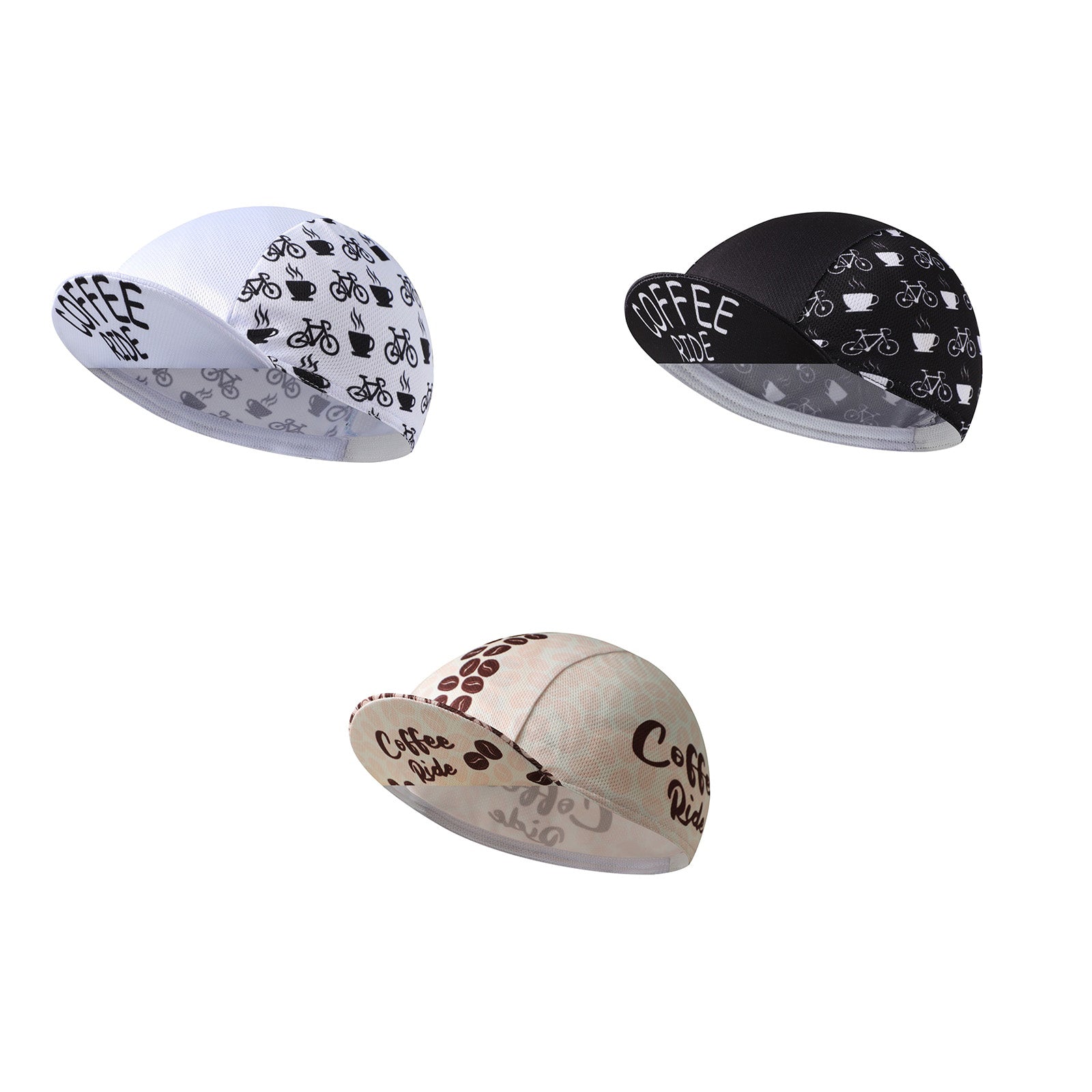 Coffee Cycling Cap - Polyester Cycling Hat-Under Helmet - Cycling Helmet Liner Breathable&Sweat Uptake