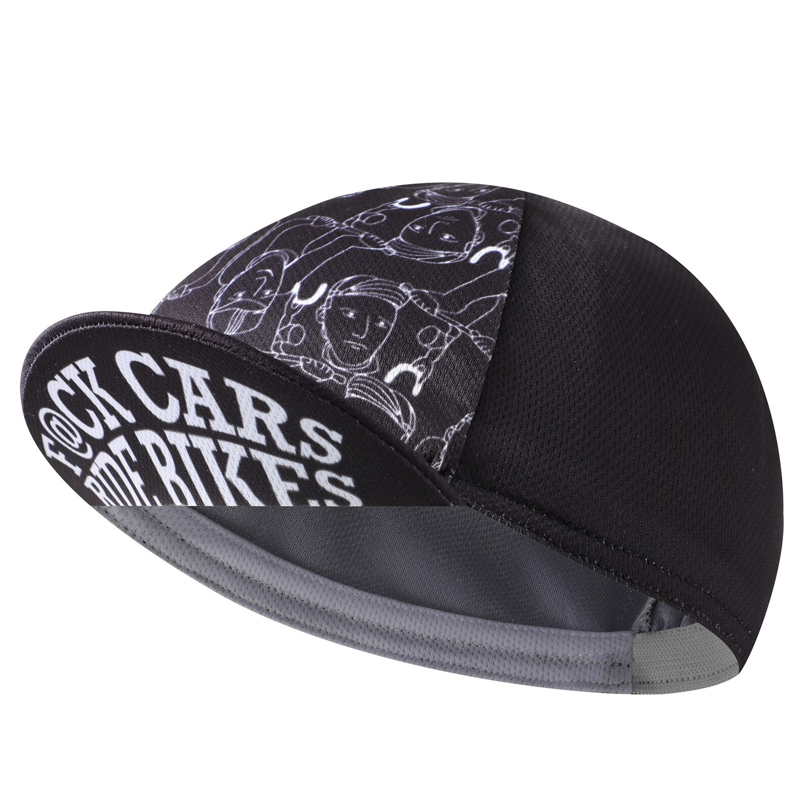 Black Cycling Cap - Polyester Cycling Hat-Under Helmet - Cycling Helmet Liner Breathable&Sweat Uptake