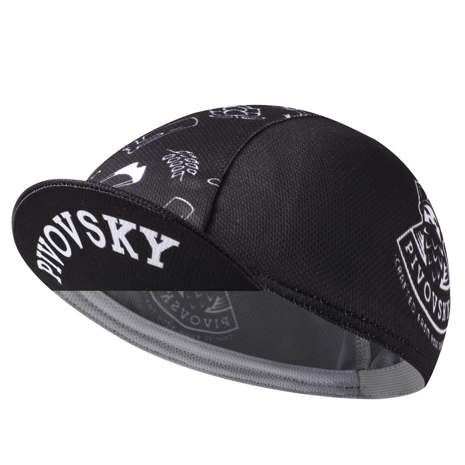 Black Cycling Cap - Polyester Cycling Hat-Under Helmet - Cycling Helmet Liner Breathable&Sweat Uptake