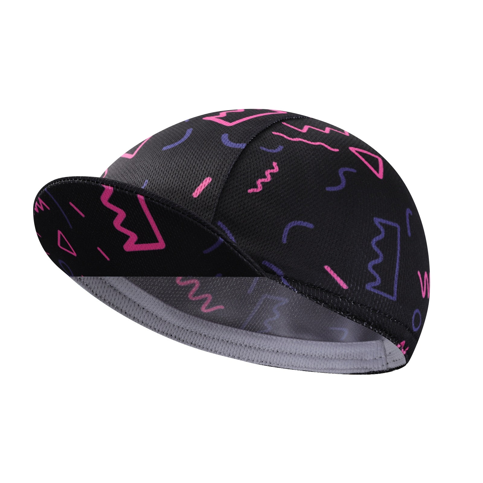 Black Cycling Cap - Polyester Cycling Hat-Under Helmet - Cycling Helmet Liner Breathable&Sweat Uptake