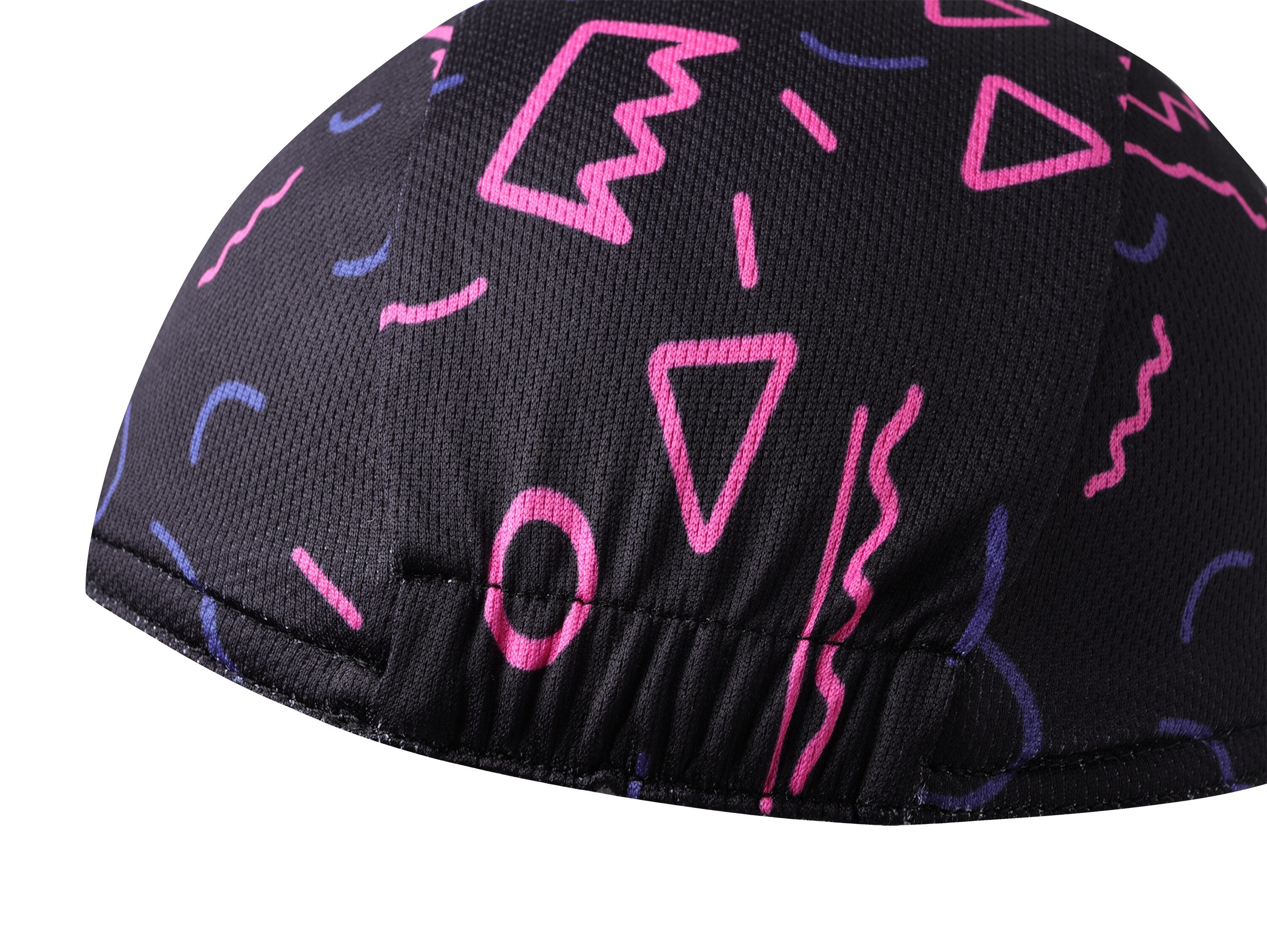Black Cycling Cap - Polyester Cycling Hat-Under Helmet - Cycling Helmet Liner Breathable&Sweat Uptake