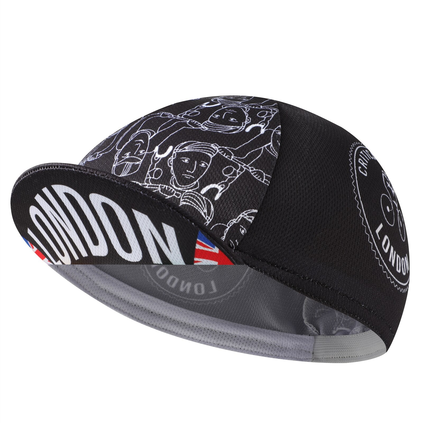 Black Cycling Cap - Polyester Cycling Hat-Under Helmet - Cycling Helmet Liner Breathable&Sweat Uptake