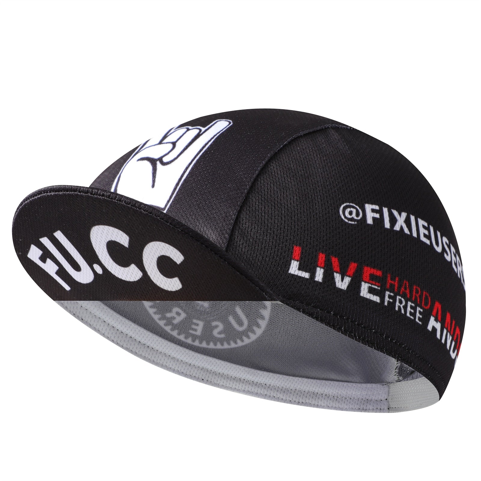 Black Cycling Cap - Polyester Cycling Hat-Under Helmet - Cycling Helmet Liner Breathable&Sweat Uptake