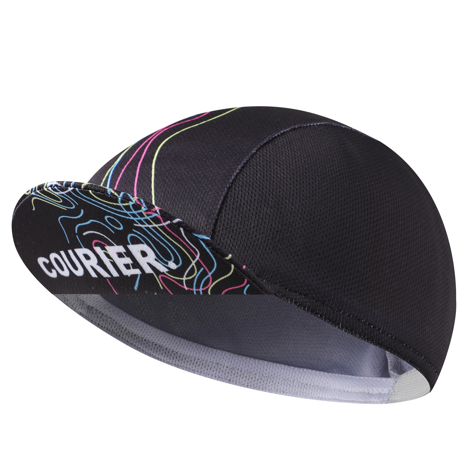 Black Cycling Cap - Polyester Cycling Hat-Under Helmet - Cycling Helmet Liner Breathable&Sweat Uptake