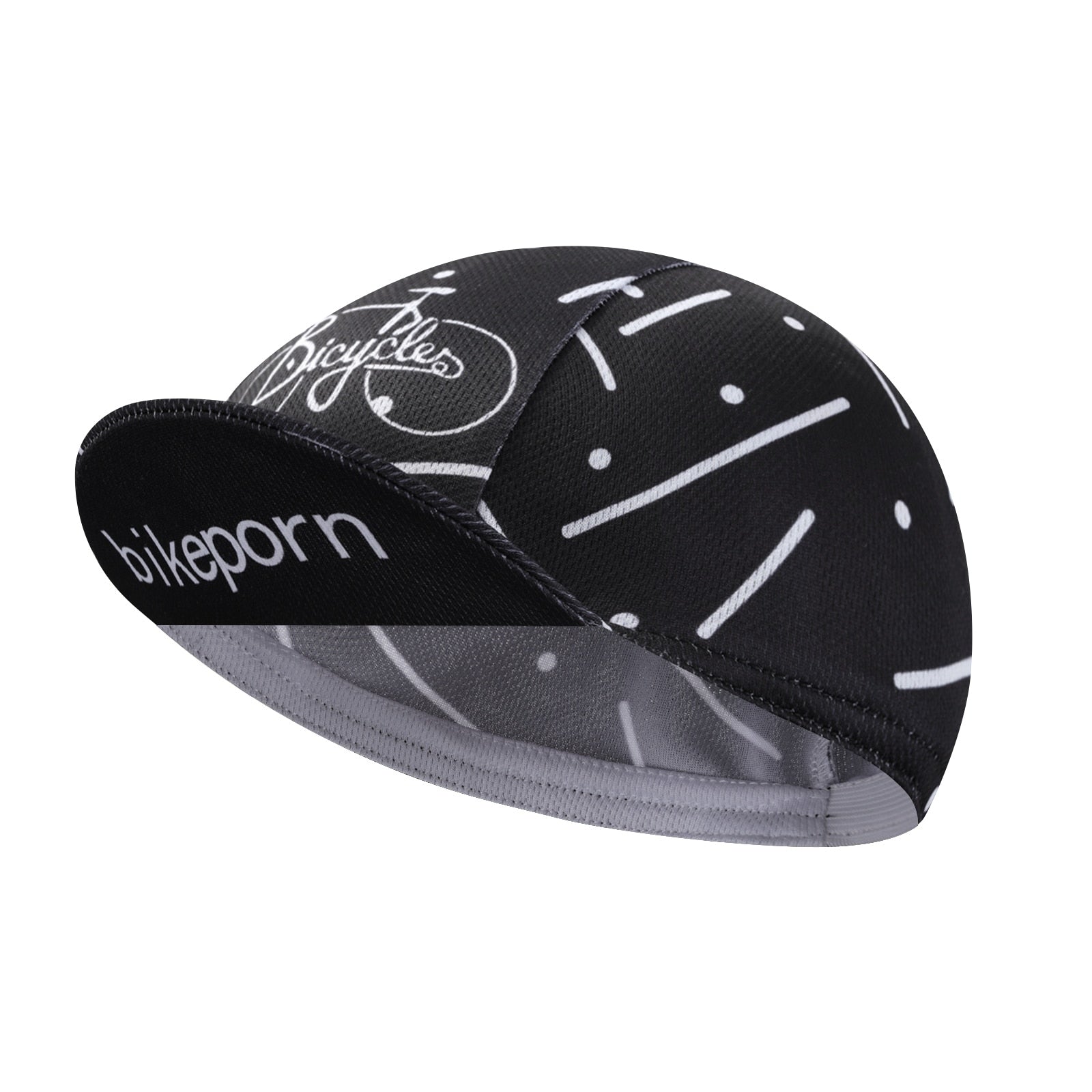 Black Cycling Cap - Polyester Cycling Hat-Under Helmet - Cycling Helmet Liner Breathable&Sweat Uptake
