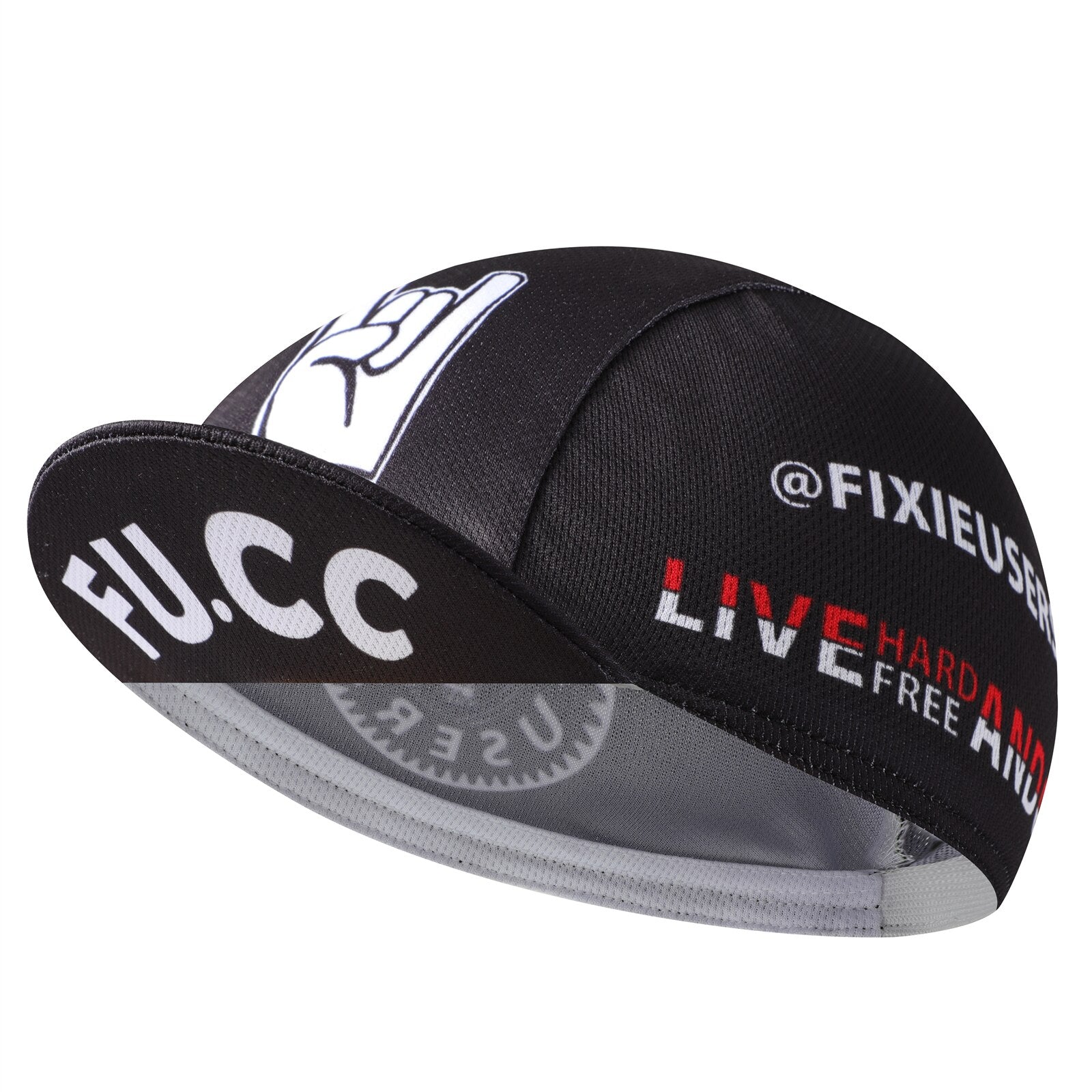 Black Cycling Cap - Polyester Cycling Hat-Under Helmet - Cycling Helmet Liner Breathable&Sweat Uptake