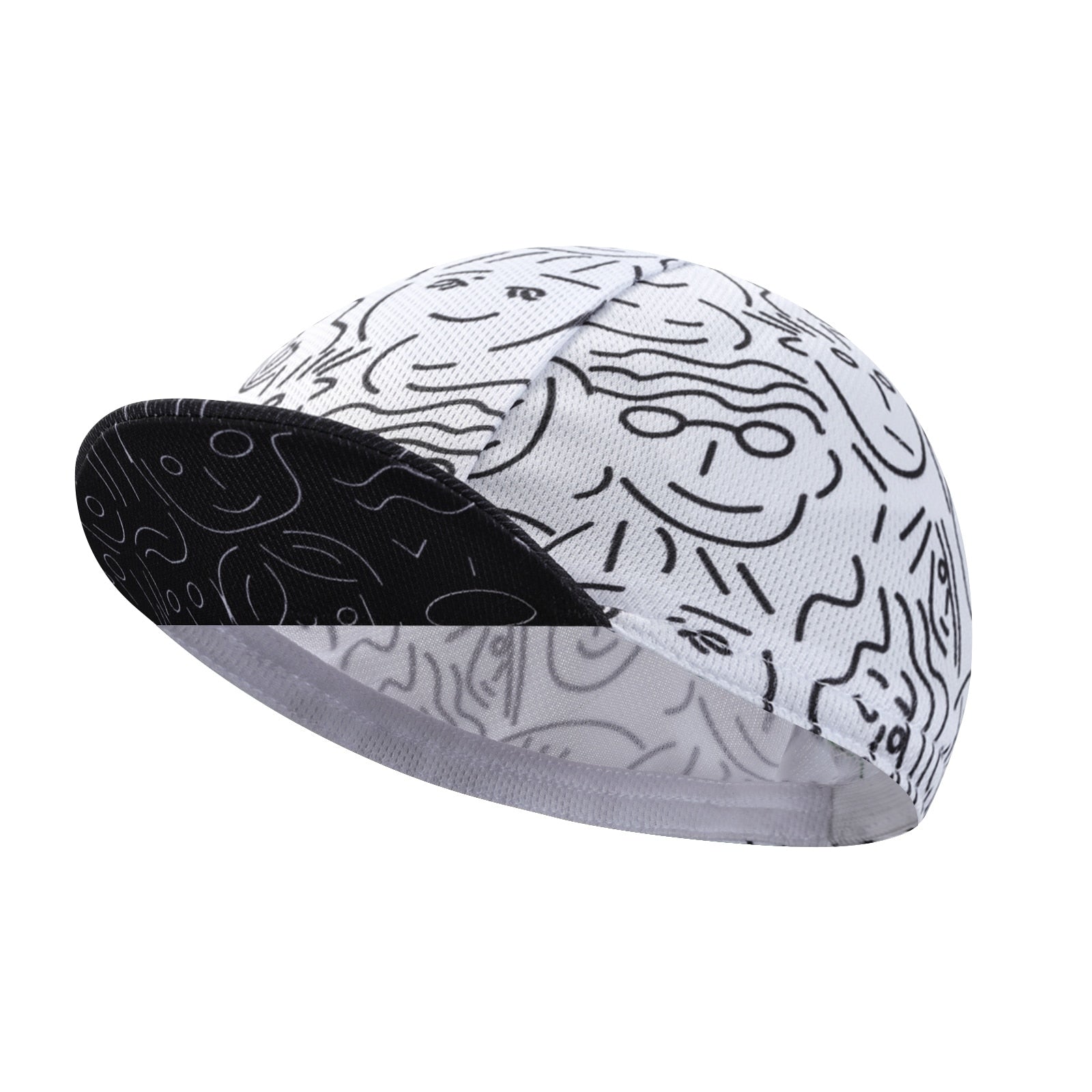 Black Cycling Cap - Polyester Cycling Hat-Under Helmet - Cycling Helmet Liner Breathable&Sweat Uptake
