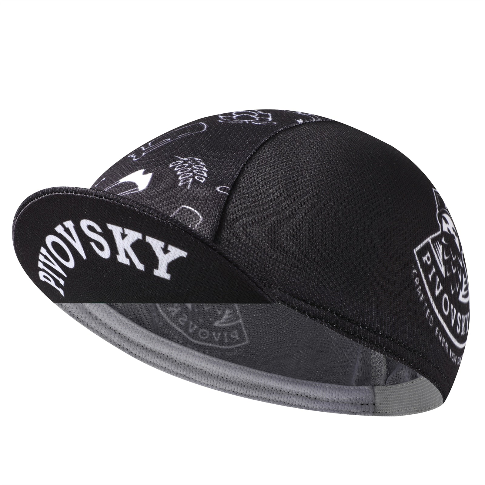 Black Cycling Cap - Polyester Cycling Hat-Under Helmet - Cycling Helmet Liner Breathable&Sweat Uptake