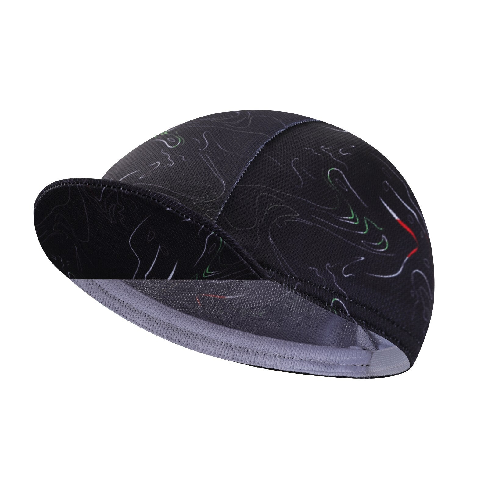 Black Cycling Cap - Polyester Cycling Hat-Under Helmet - Cycling Helmet Liner Breathable&Sweat Uptake