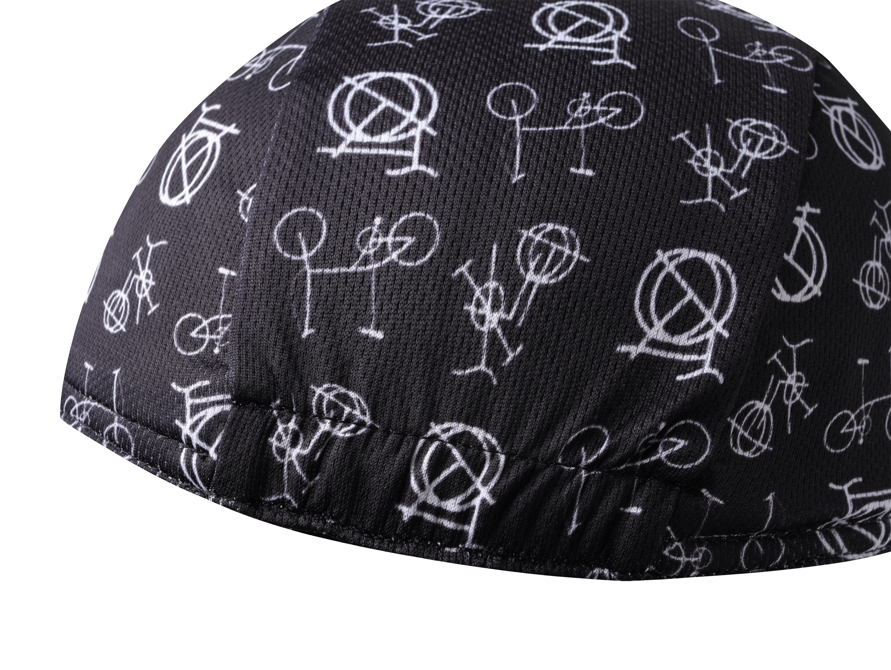 Black Cycling Cap - Polyester Cycling Hat-Under Helmet - Cycling Helmet Liner Breathable&Sweat Uptake